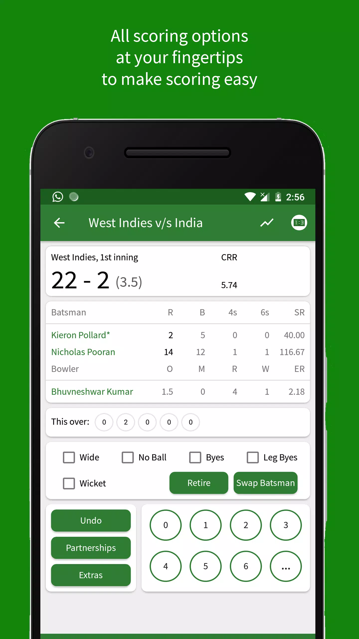 Cricket Scorer Скриншот 2