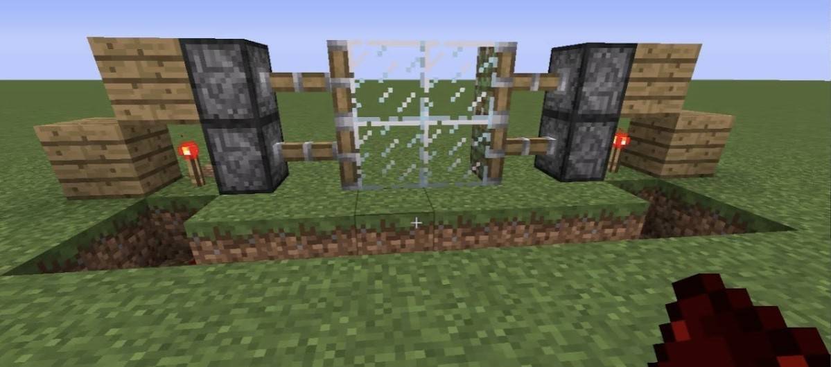 Minecraft中的机械自动化门