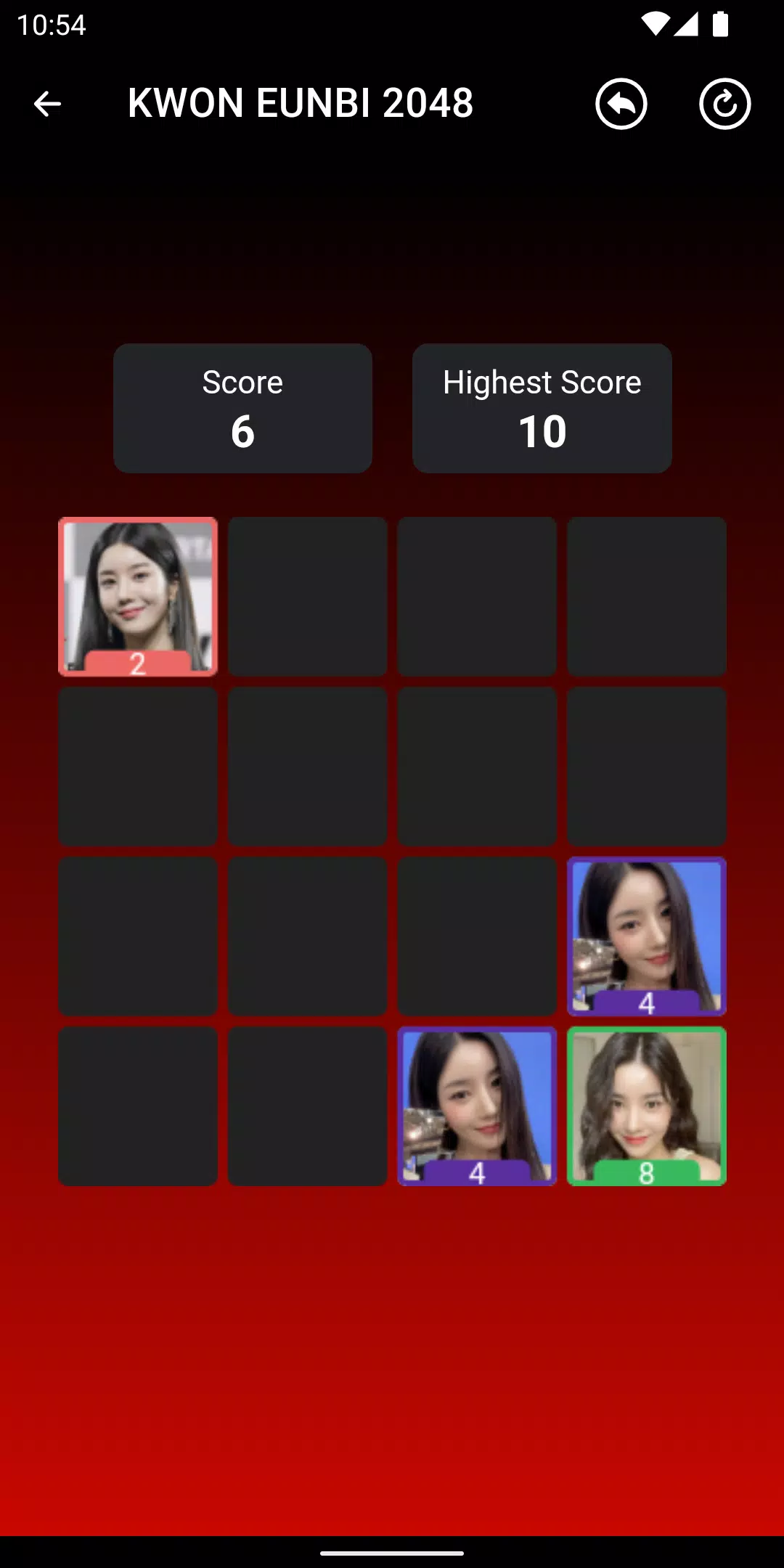 KWON EUNBI 2048 Game স্ক্রিনশট 4