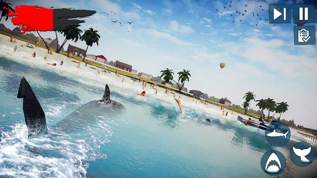 Real Survival Angry Shark Game Zrzut ekranu 1