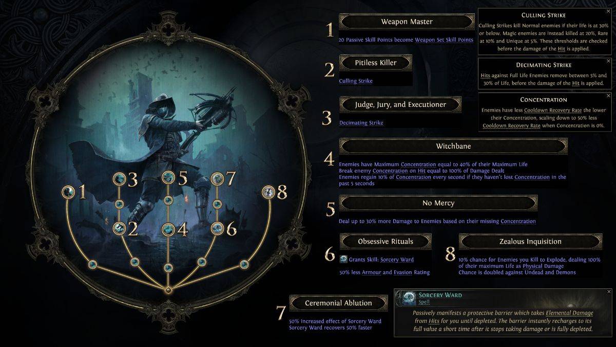 Sürgün 2'de Parenenary Witchhunter Yükseliş Skilltree 2