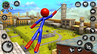 Spider Stick Hero Prison Break Tangkapan skrin 2