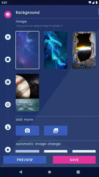 Galaxy Universe Live Wallpaper Schermafbeelding 1