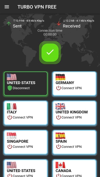 Turbo VPN Free Ảnh chụp màn hình 3