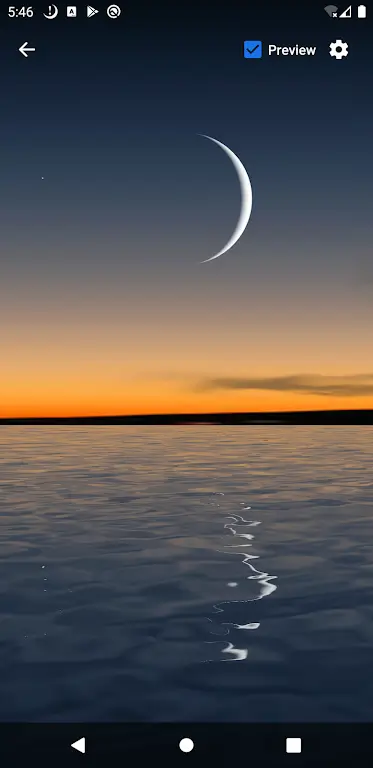 Moon Over Water Live Wallpaper Captura de pantalla 1