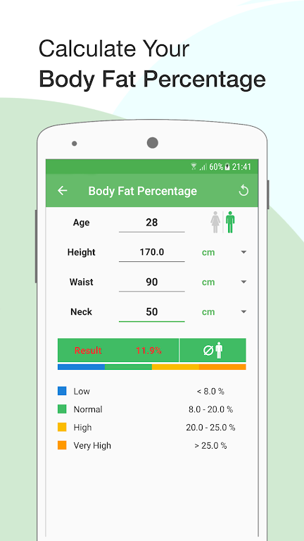 BMI Calculator: Weight Tracker Скриншот 2