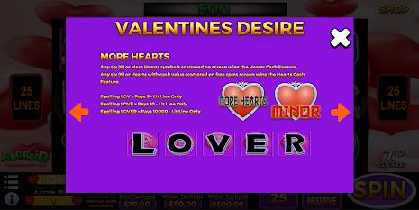 Valentine Desire More Hearts ဖန်သားပြင်ဓာတ်ပုံ 2