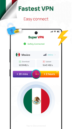 Mexico VPN - Get Mexican IP Screenshot 1