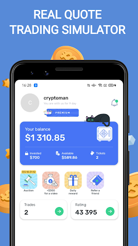 Cryptomania —Trading Simulator Schermafbeelding 1