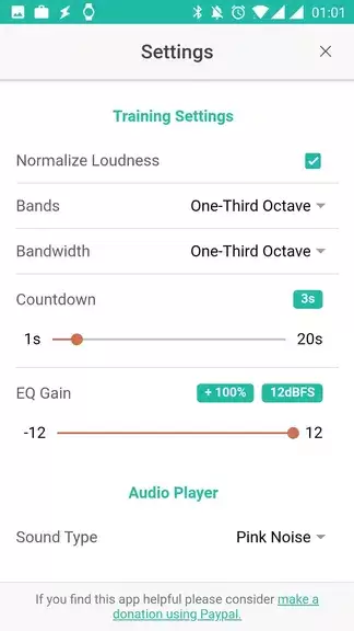 Audio Training EQ and Feedback Schermafbeelding 2