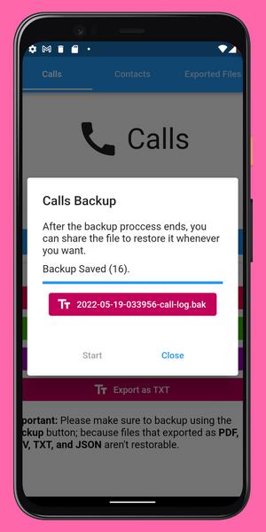 Call Log Backup,Restore & PDF Export स्क्रीनशॉट 3