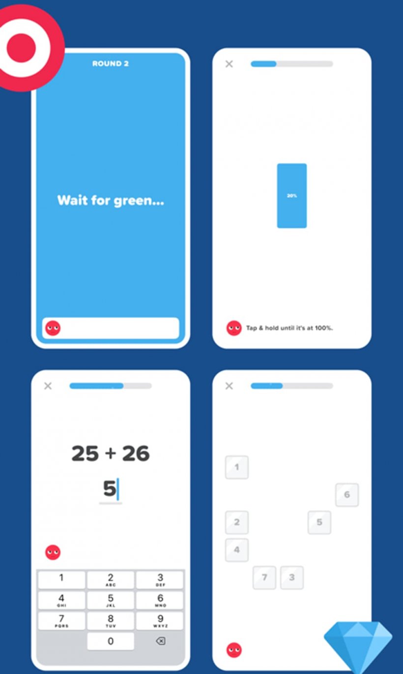 A selection of screenshots showing different logic problems in Cognido.