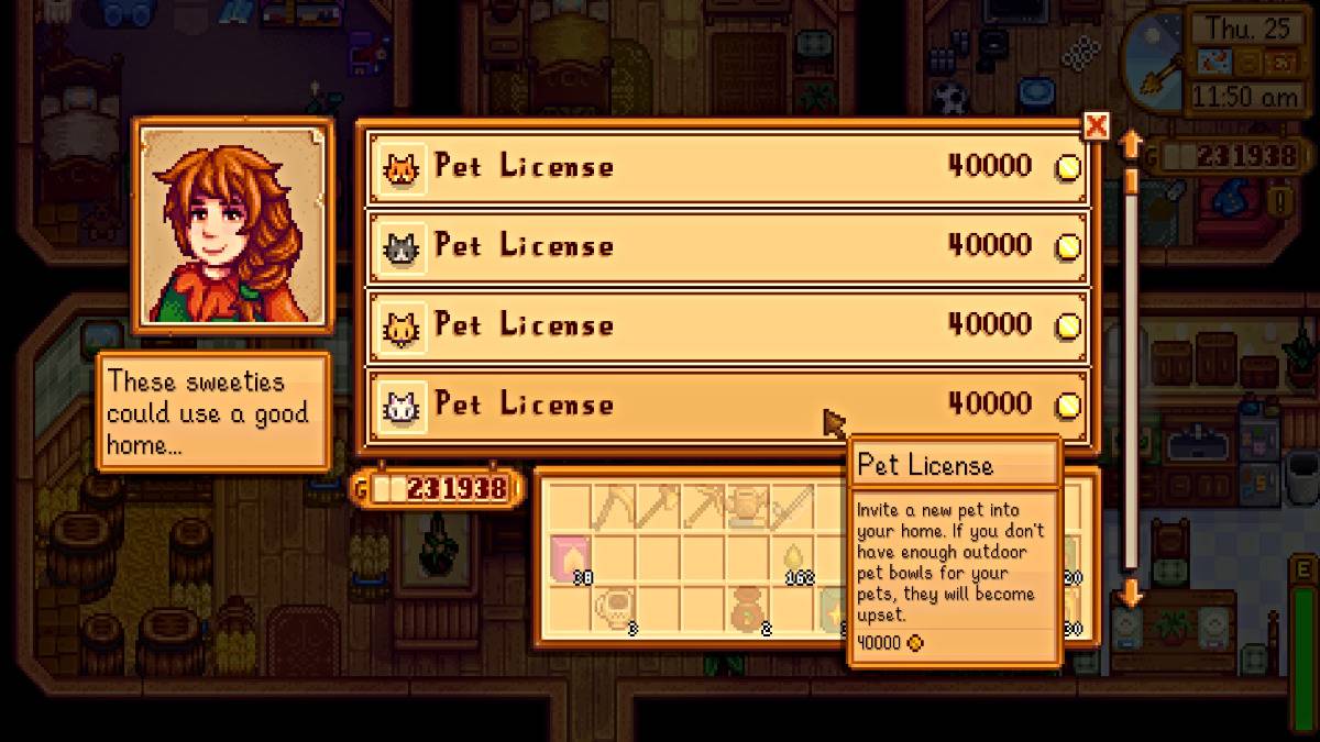 Marnie Ranch shop pet license inventory in <figcaption class=