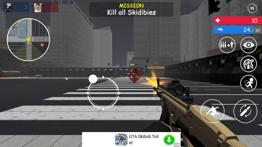 Shoot Skibd Toilet Survival.io Schermafbeelding 4