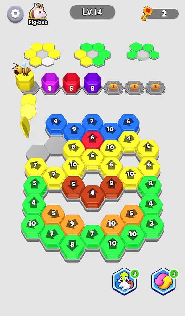 Bee Out - Hexa Away Puzzle Schermafbeelding 4