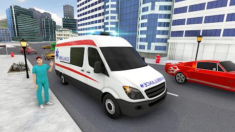 Ambulance Simulator Car Driver Tangkapan skrin 3