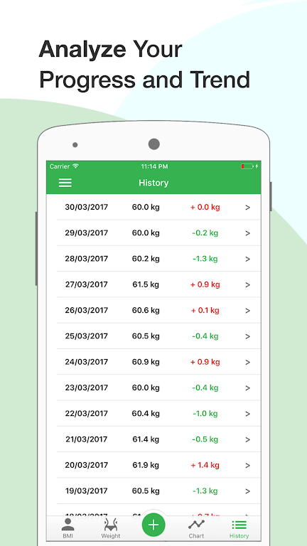 BMI Calculator: Weight Tracker Скриншот 4