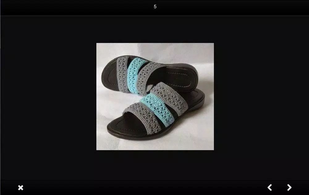 Knitted sandals idea ဖန်သားပြင်ဓာတ်ပုံ 4