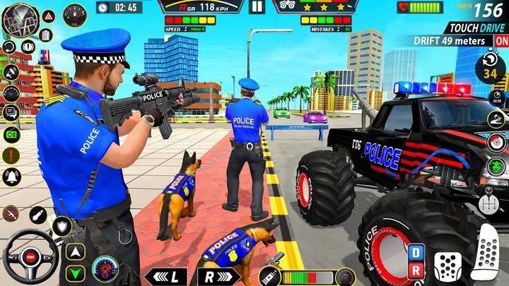 Police Monster Truck Car Games Capture d'écran 1