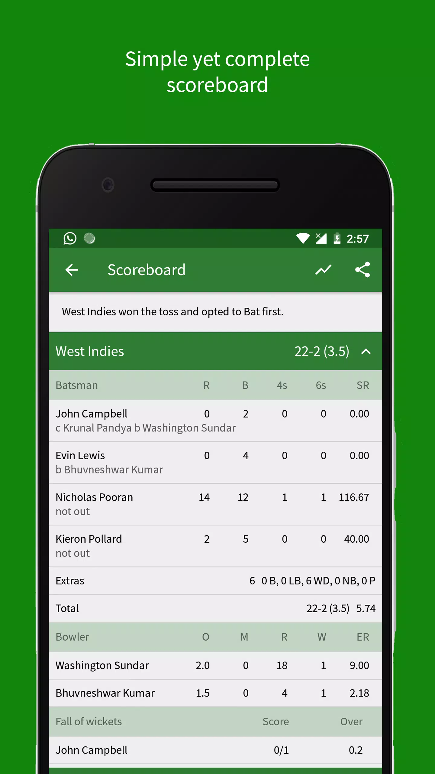 Cricket Scorer Скриншот 3