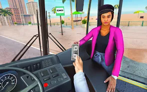 Bus Driving Sim- 3D Bus Games Captura de tela 1