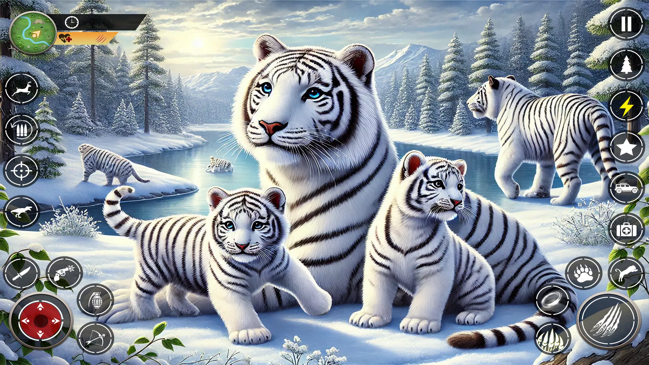 Snow Tiger Family Simulator 3D スクリーンショット 1