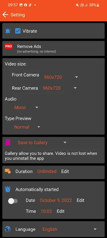 Camera Background Video Record ภาพหน้าจอ 1