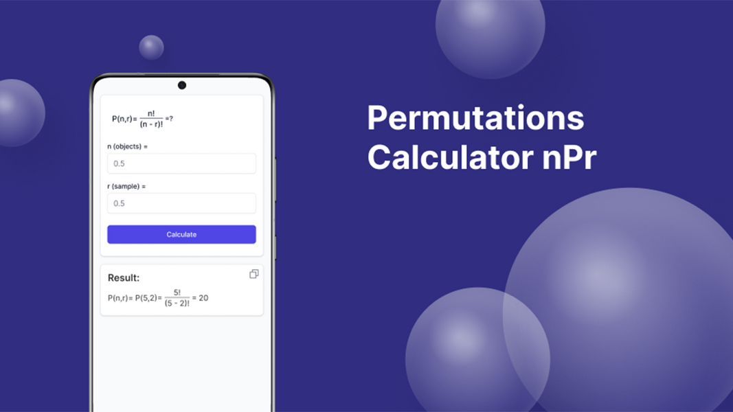 Schermata Permutations Calculator 3