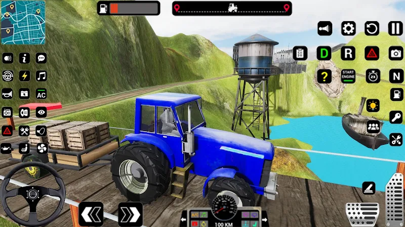 Tractor Trolly Driving Games Schermafbeelding 2