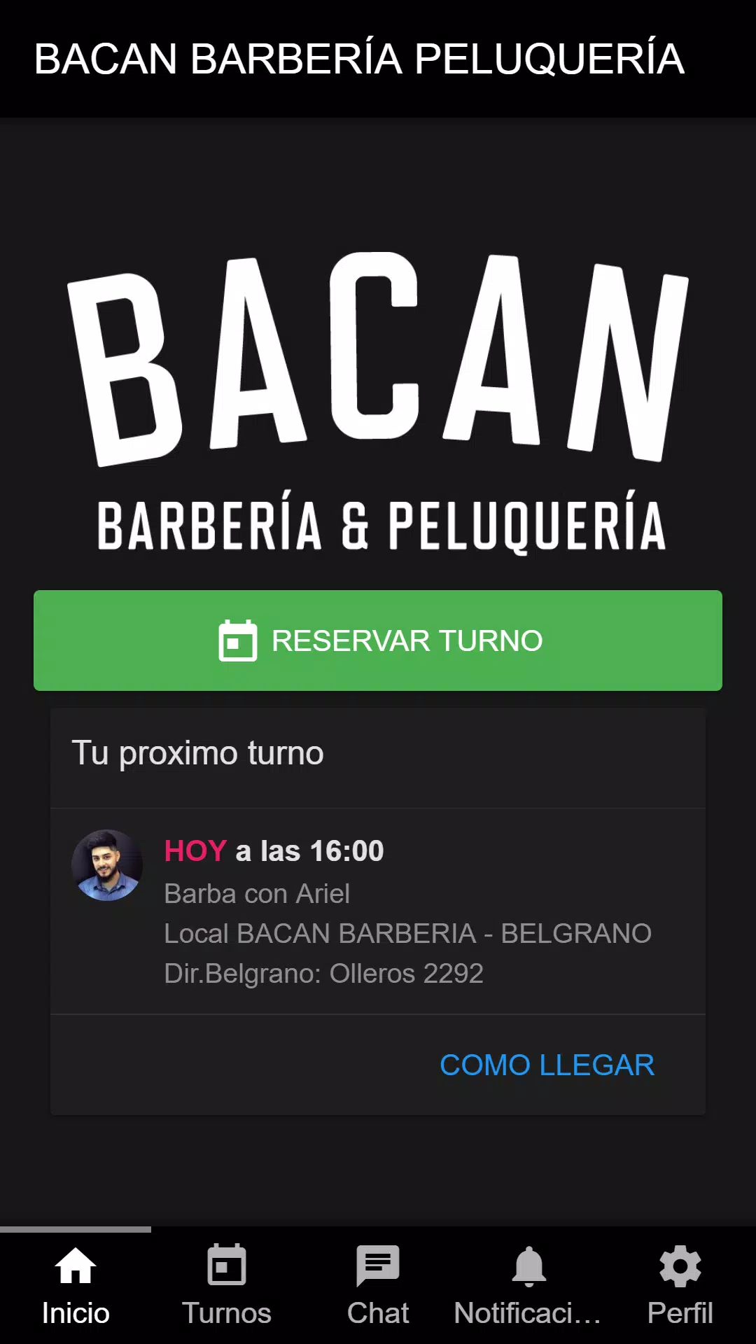 Bacan barbería y peluquería Captura de tela 1