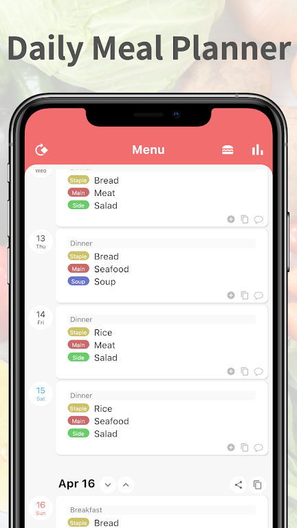 Daily Meal Planner ภาพหน้าจอ 3