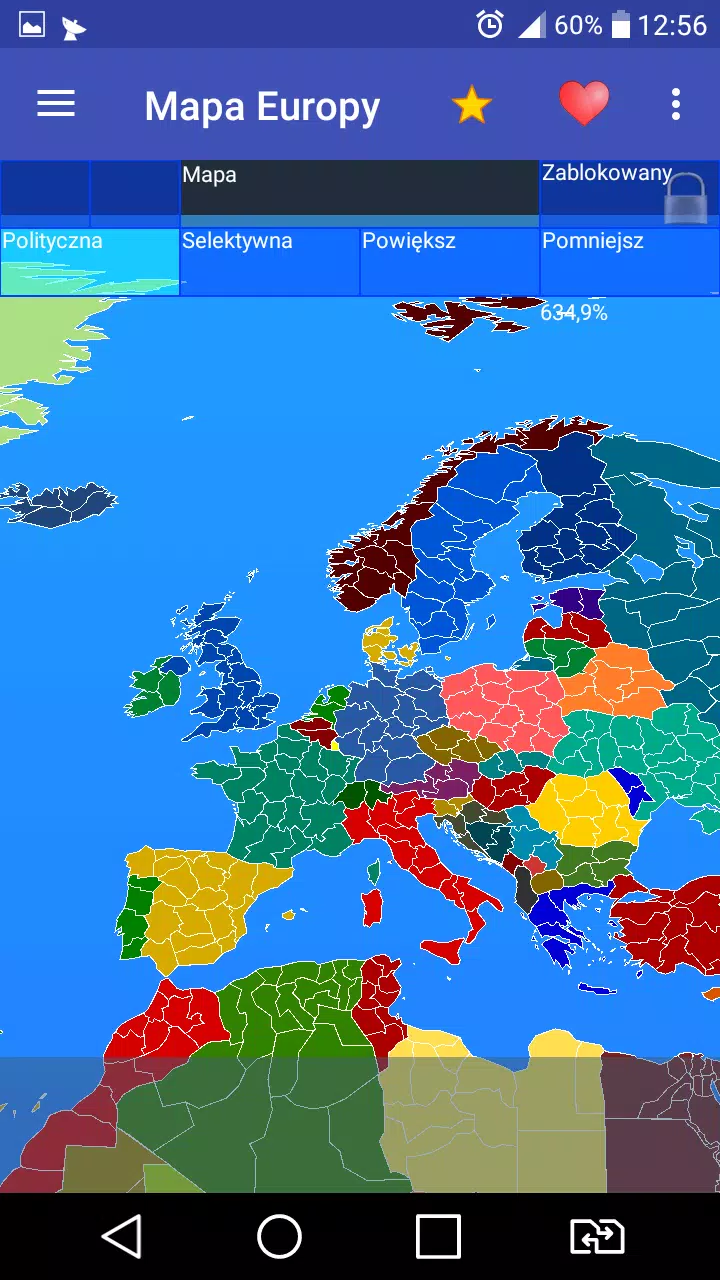 Europe map Schermafbeelding 2