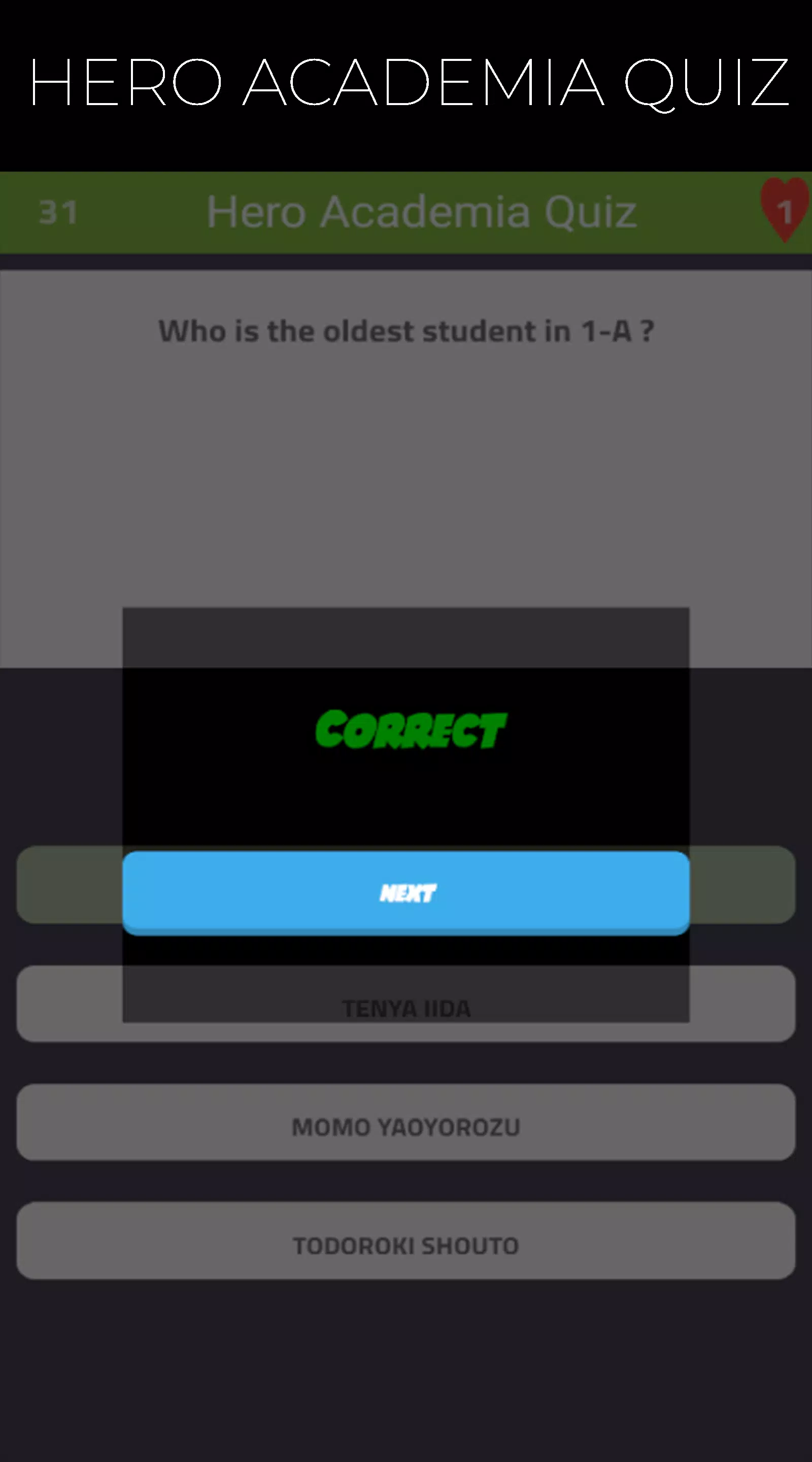 Quiz Game for Hero Academia Screenshot 2