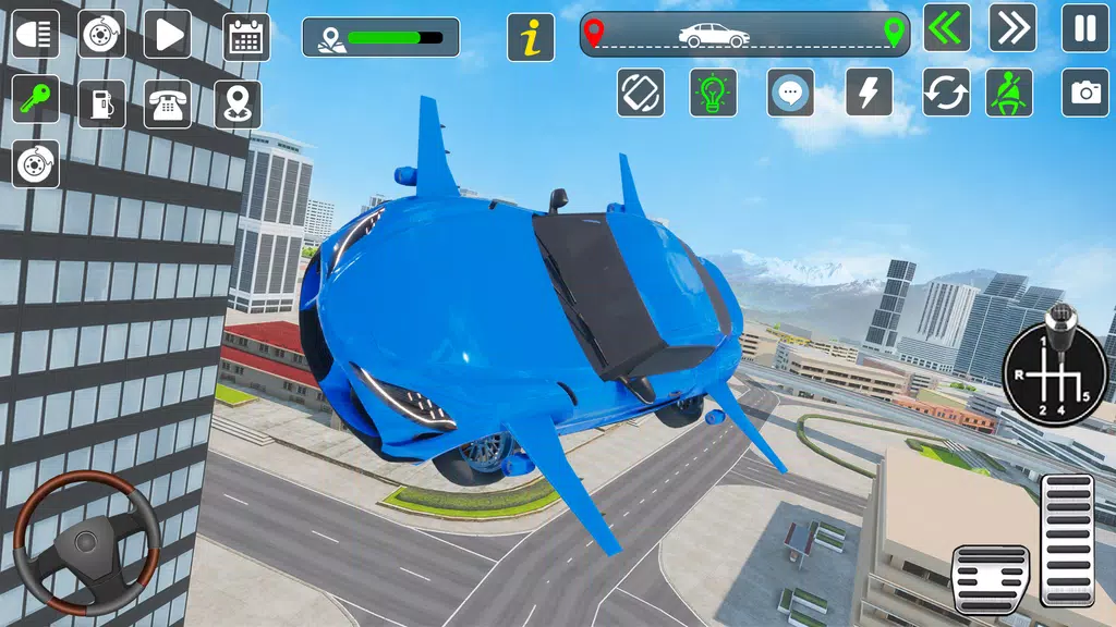 Flying Car Games Car Flight 3D Capture d'écran 4