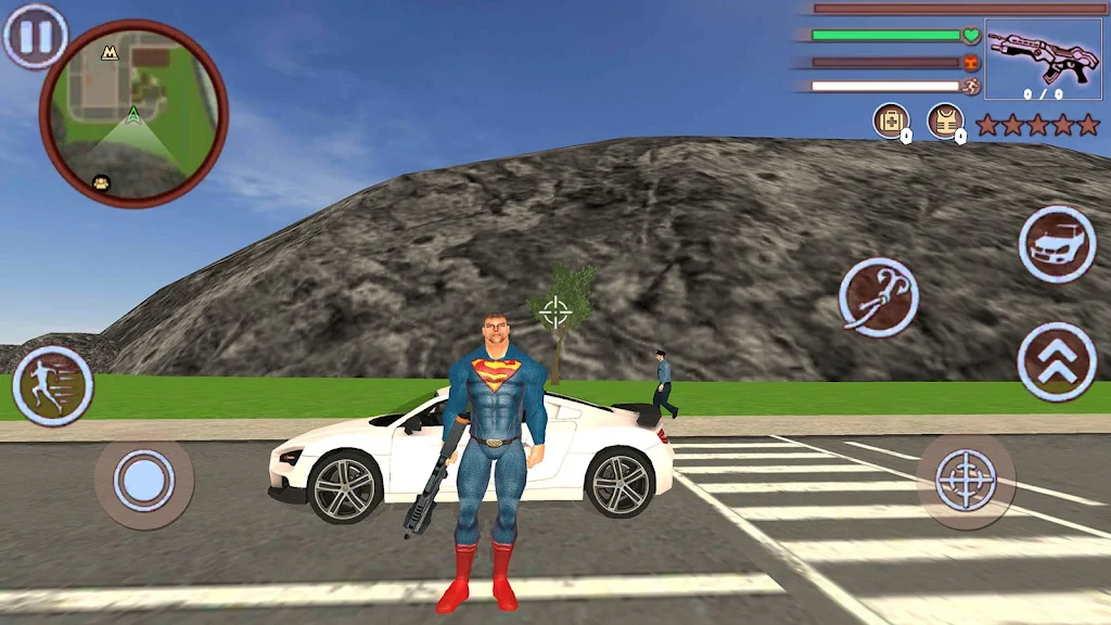 Super Vice Town Rope Hero: Crime Simulator Schermafbeelding 1