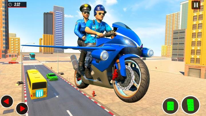 Flying Police Bike Games Captura de tela 1