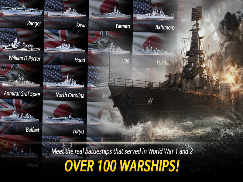 Warship Fleet Command: WW2 Mod APK Schermafbeelding 1