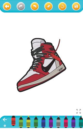 coloring sneakers Schermafbeelding 1