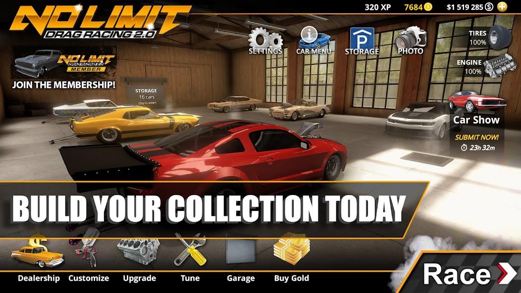 No Limit Drag Racing 2 Mod Ảnh chụp màn hình 1