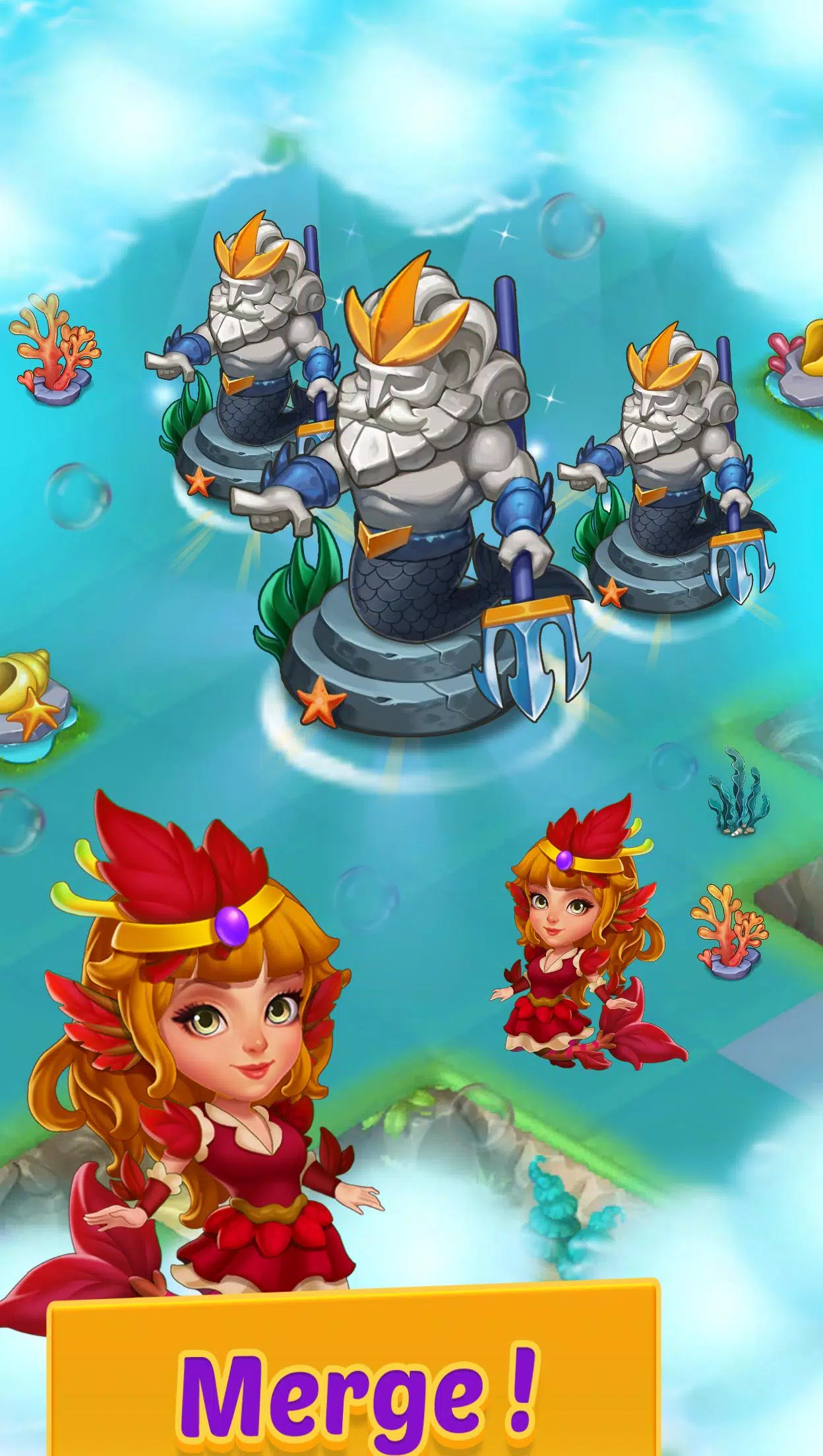 Merge Mermaids-magic puzzles ဖန်သားပြင်ဓာတ်ပုံ 1