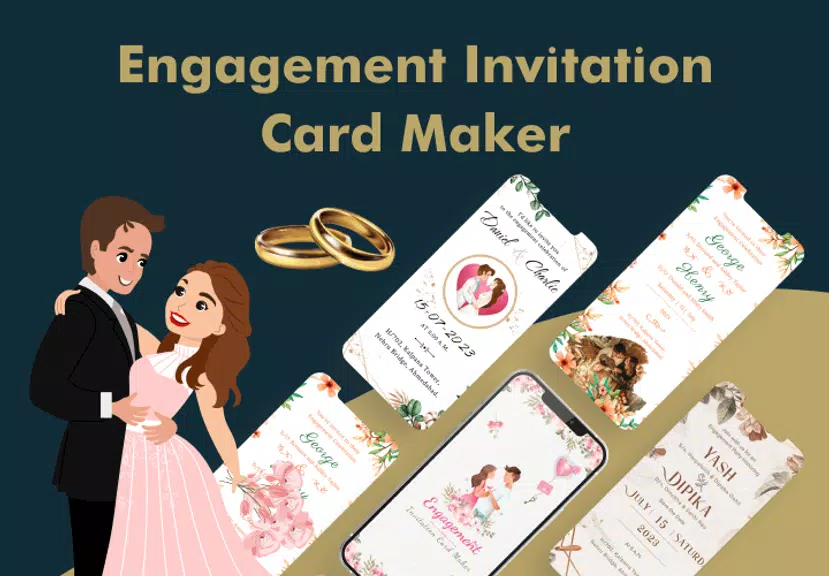 Engagement Card Maker & Design ภาพหน้าจอ 1