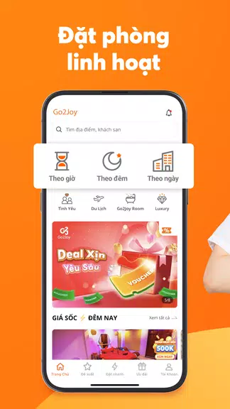 Go2Joy - Hourly Booking App Captura de pantalla 1
