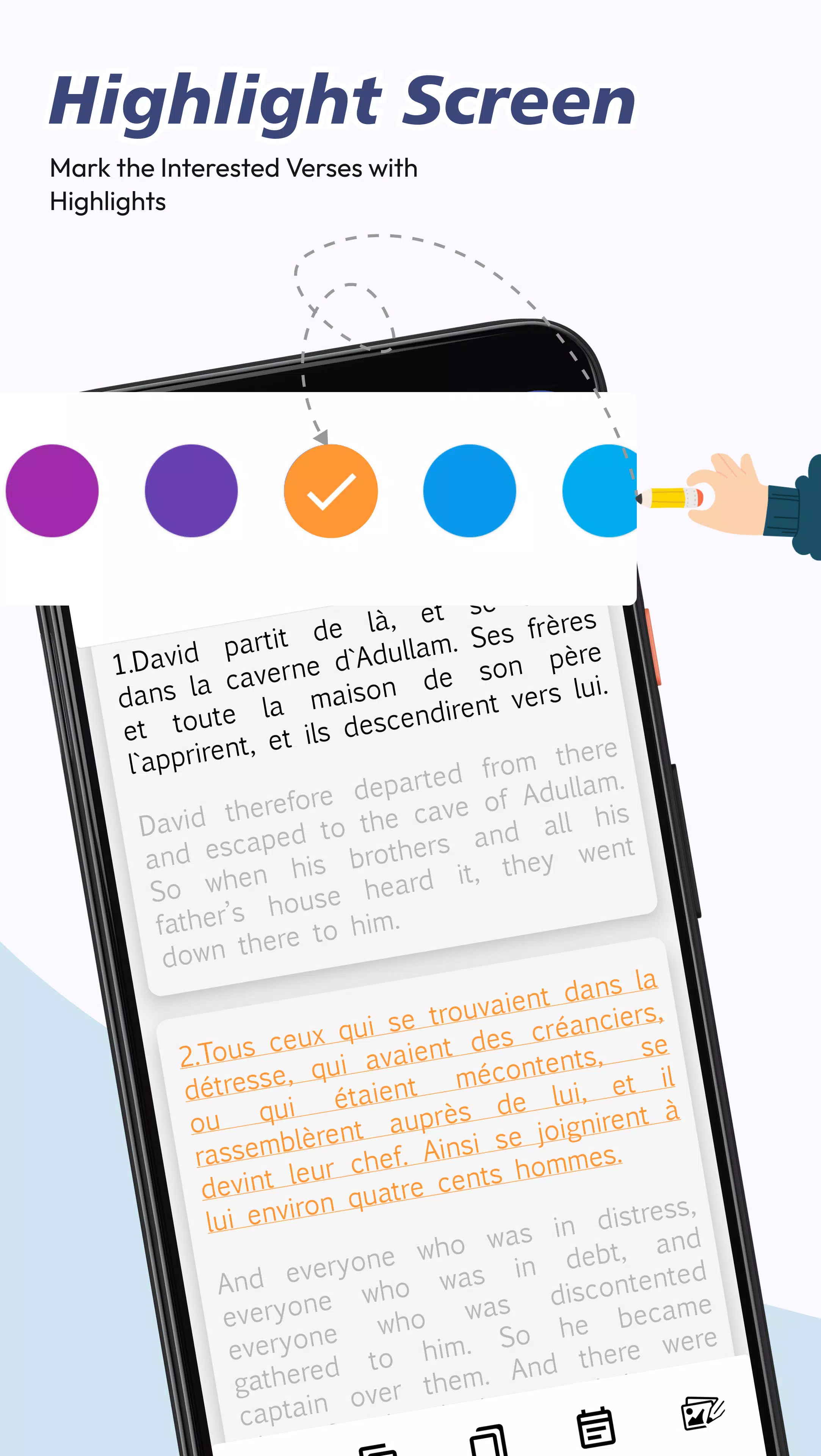 French English Bible Schermafbeelding 2