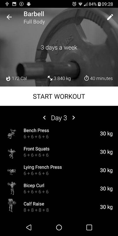 Barbell Home Workout Schermafbeelding 2