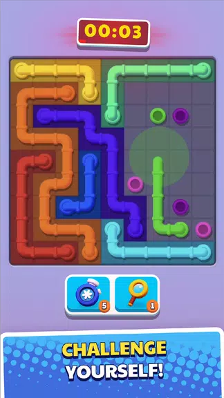 Connect Pipe! Color Line Game Captura de tela 4