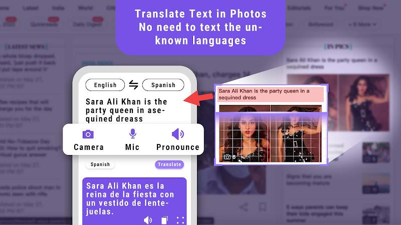 Translate Less with Text Voice Zrzut ekranu 3