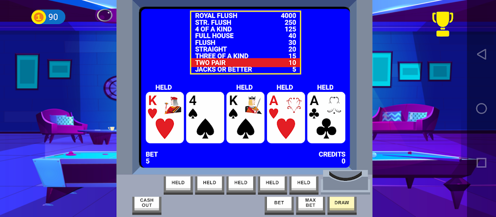 Video Poker Big Bet Captura de tela 1