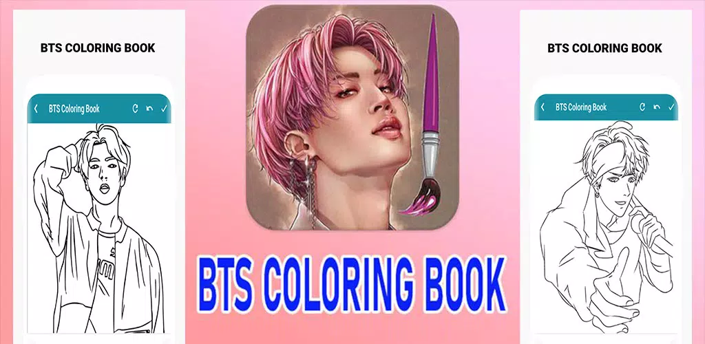 BTS Coloring Book Schermafbeelding 1