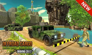 Offroad US Army Truck Driving Schermafbeelding 2