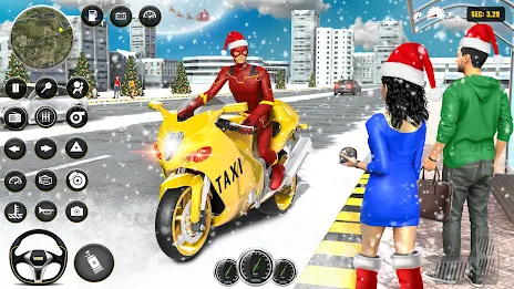 Schermata Superhero Bike Taxi: Bike Game 1